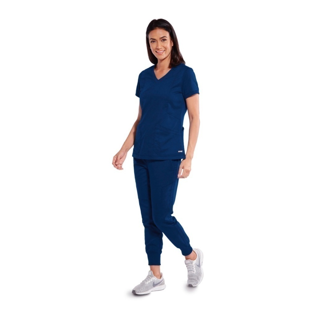 GREY’S ANATOMY CLASSIC KIRA TOP WOMEN’S V-NECK SCRUB TOP IN INDIGO